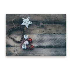 Großer Adventskalender für 24 Pralinen und Trüffel, Motiv „Hüttenzauber“ mit Türchen und Nummern