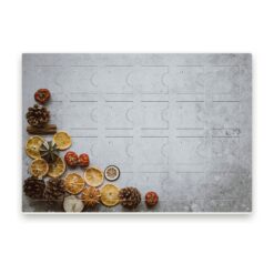 Großer Adventskalender für 24 Pralinen und Trüffel, Motiv „Weihnachtsdüfte“ mit Türchen und Nummern