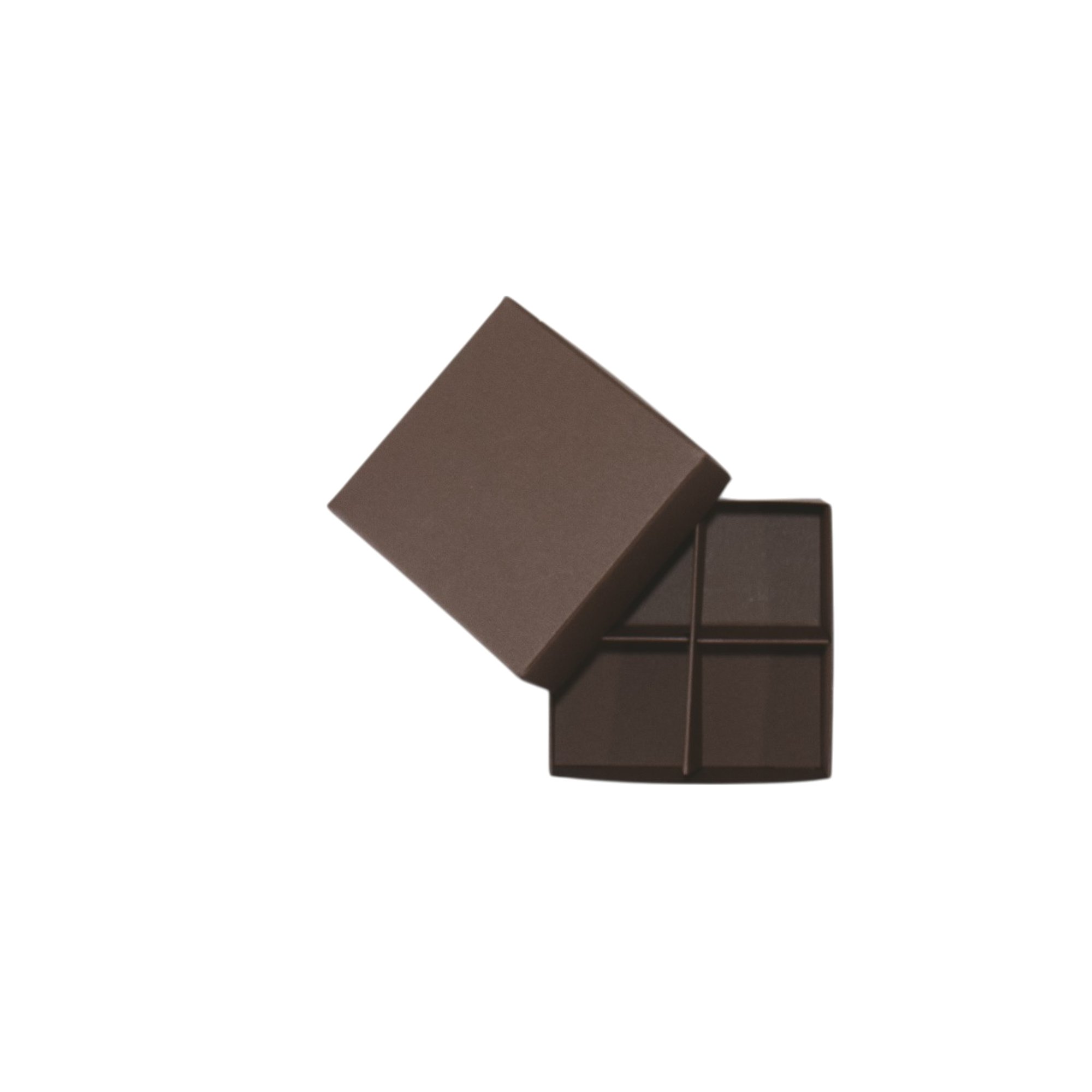 4er Pralinenschachtel „Sirio“ mit Kartondeckel in Carruba, Draufsicht
