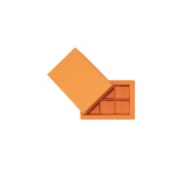 6er Pralinenschachtel „Sirio“ mit Kartondeckel in Orange, Draufsicht