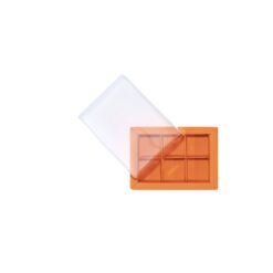6er Pralinenschachtel „Sirio“ mit Klarsichtdeckel in Orange, Draufsicht