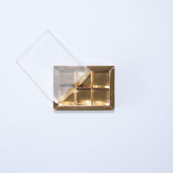 7806-10KS pralinenschachtel-6-pralinen-gold-klarsichtdeckel-verpackung