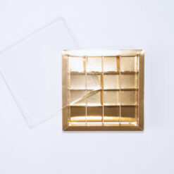 7816-10KS pralinenschachtel-16-pralinen-gold-klarsichtdeckel-verpackung