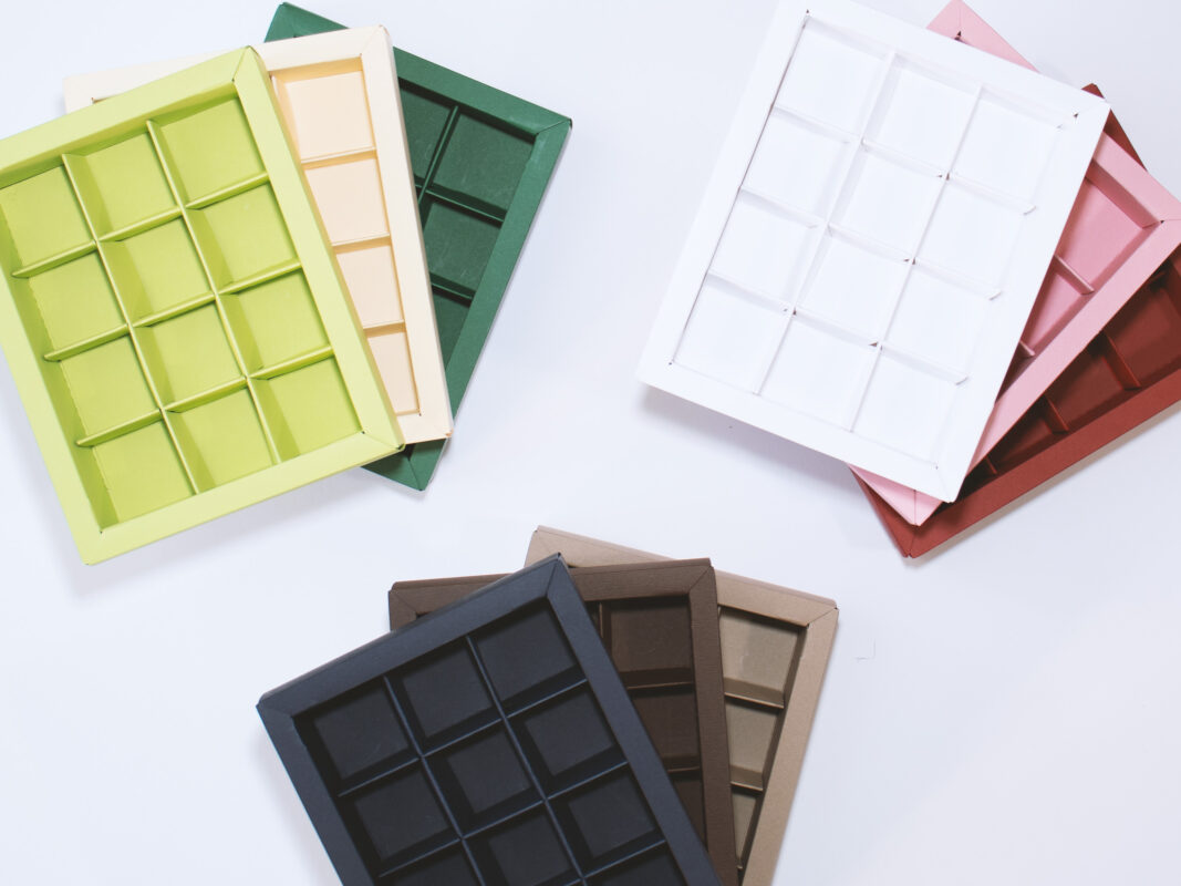 Pralinenschachteln „Sirio“ in verschiedenen Farben