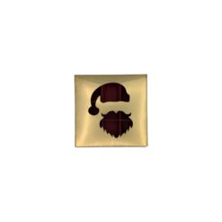9er Pralinenschachtel mit Nikolaus-Fenster in Gold, Draufsicht
